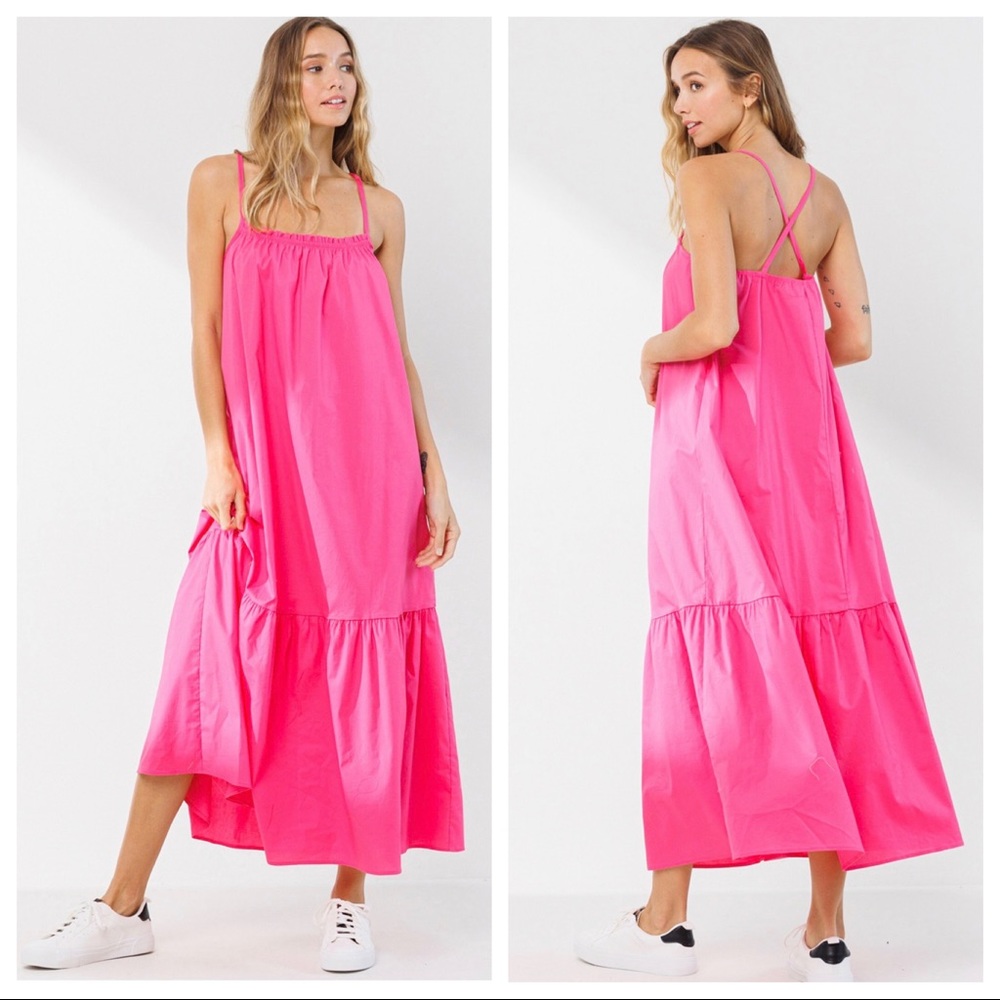 ShopEvelynne Bright Pink Maxi Dress